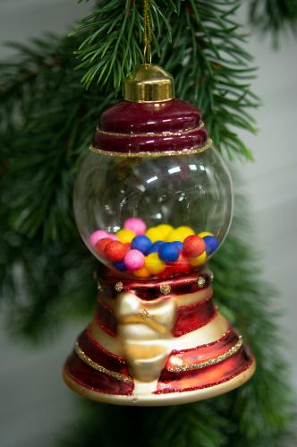 Julkula - Glas - Godisautomat - 11,5 cm - www.frokenfraken.se