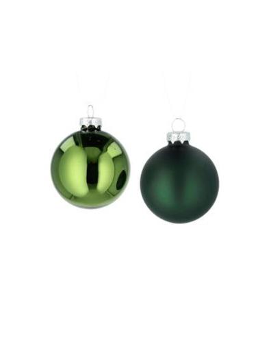 Julkula - Glas - Mörkgrön - 6 cm - 30-pack - www.frokenfraken.se