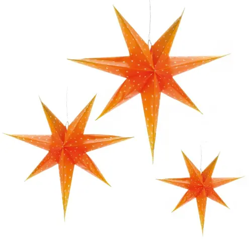 Adventsstjärna - Klassisk Gammaldags Orange - 80 cm - www.frokenfraken.se