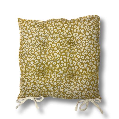 Stolsdyna Margret - Gul - 45 x 45 cm - 4-Pack - www.frokenfraken.se