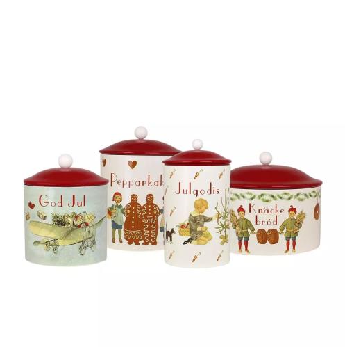 Plåtburk - Gammaldags - God Jul - Ø12,5 x 16 cm - www.frokenfraken.se
