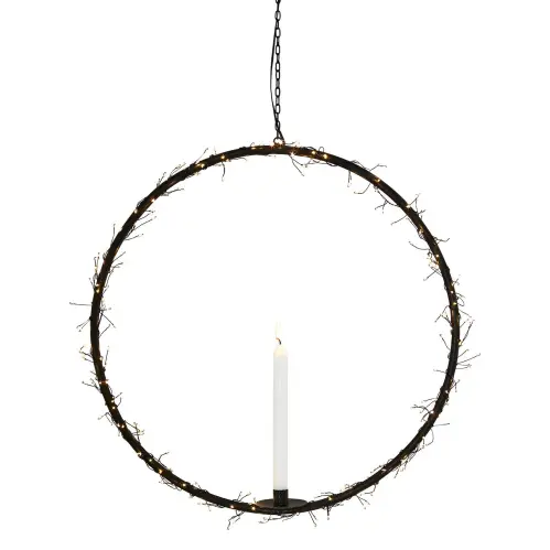 Ljusstake M - Svart - Ø55 x 98 cm - www.frokenfraken.se