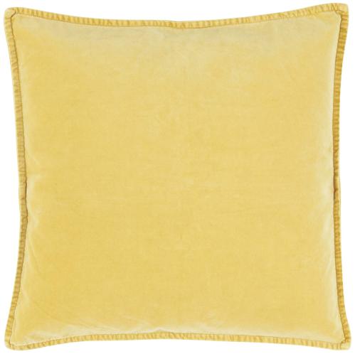 Kuddfodral - sammet - lemon drop - 52 x 52 cm - www.frokenfraken.se