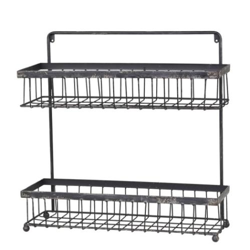 Hylla - Metallkorgar Industristil - 50 x 50 x 17 cm - www.frokenfraken.se
