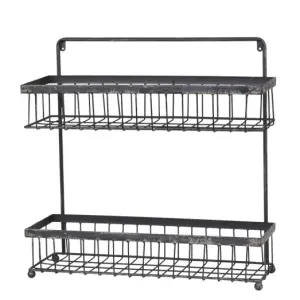 Hylla - Metallkorgar Industristil - 50 x 50 x 17 cm - www.frokenfraken.se