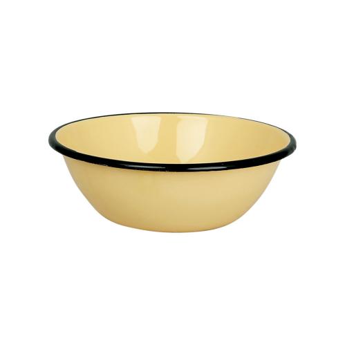 Skål - Emalj - Gul - 5,5 x Ø16,5 cm - www.frokenfraken.se