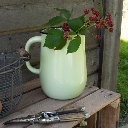 Kanna - Emalj - Grön - 20 x Ø14,5 cm - www.frokenfraken.se