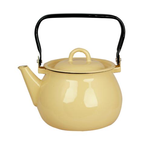 Tekanna - Emalj - Gul - 16,5 x Ø19 cm - www.frokenfraken.se