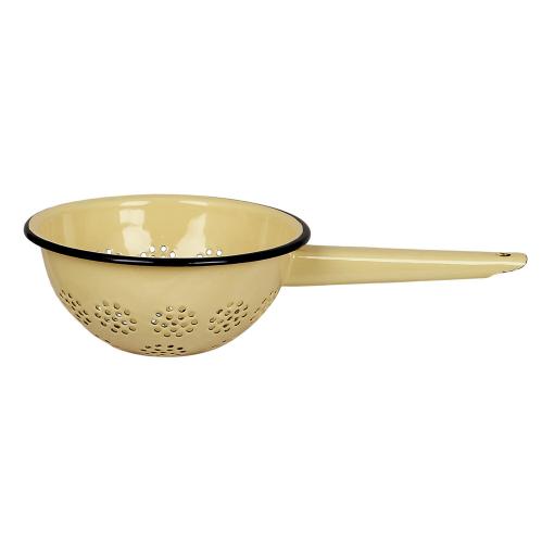 Durkslag - Emalj - Gul - 36,5 x Ø16,5 cm - www.frokenfraken.se