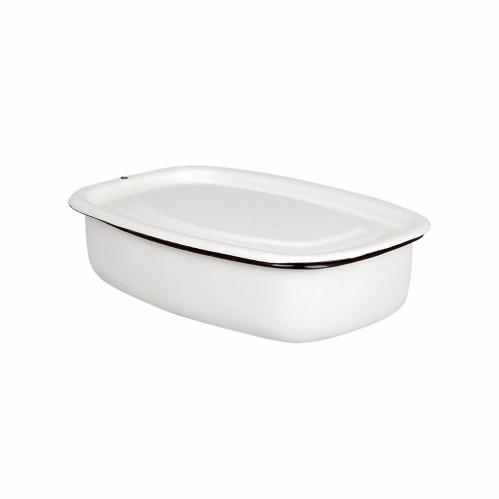 Ugnsform med lock - Emalj - Cream/Offwhite - 1 L - www.frokenfraken.se