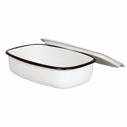 Ugnsform med lock - Emalj - Cream/Offwhite - 1 L - www.frokenfraken.se