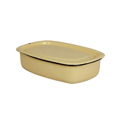Ugnsform med lock - Emalj - Gul - 1 L - www.frokenfraken.se