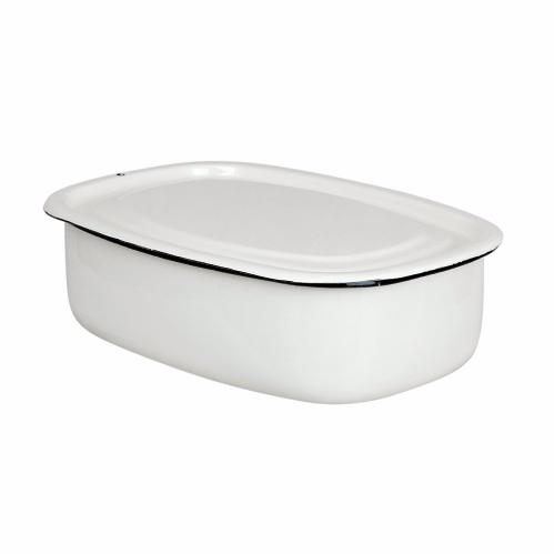 Ugnsform med lock - Emalj - Cream/Offwhite - 1,5 L - www.frokenfraken.se