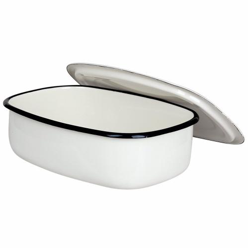 Ugnsform med lock - Emalj - Cream/Offwhite - 1,5 L - www.frokenfraken.se