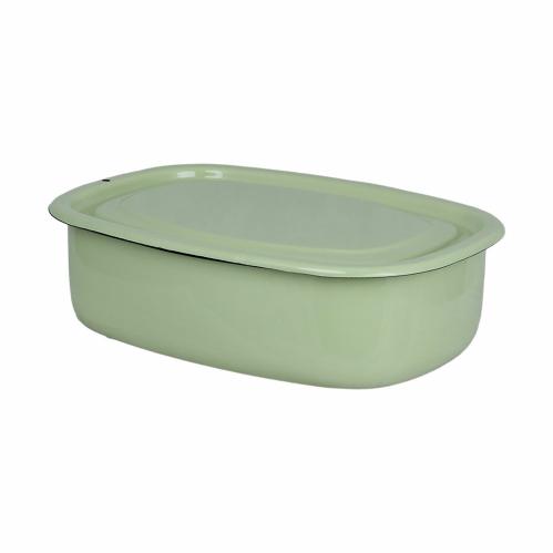Ugnsform med lock - Emalj - Grön - 1,5 L - www.frokenfraken.se