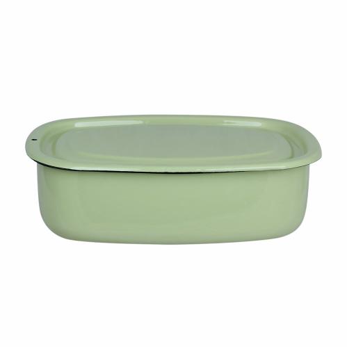Ugnsform med lock - Emalj - Grön - 1,5 L - www.frokenfraken.se