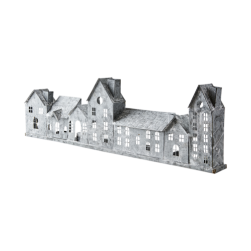 Ljuslykta - Hus - Grå/Vit - 68 cm - www.frokenfraken.se