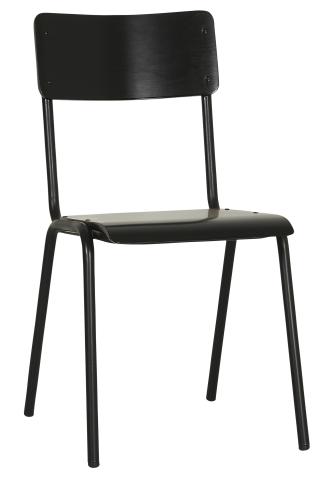 Stolar - Metall/Svart - 85,5 x 54 cm - 2-pack - www.frokenfraken.se