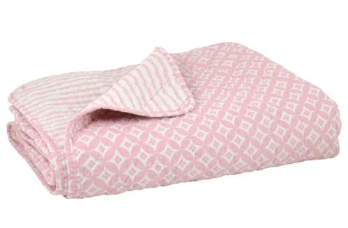 Pläd/Överkast - Rosa - Enkelsäng - 130 cm - www.frokenfraken.se