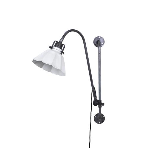 Vägglampa - Justerbar Antik Vit/Grafit - www.frokenfraken.se