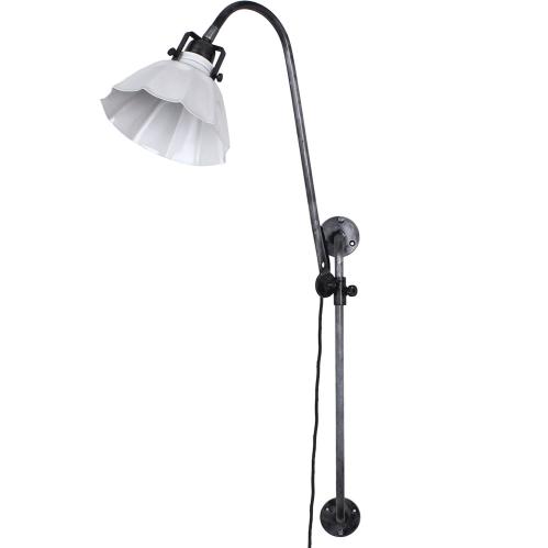 Vägglampa - Justerbar Antik Vit/Grafit - www.frokenfraken.se