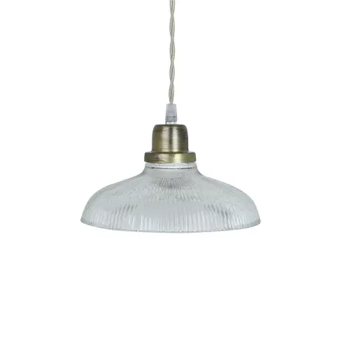 Taklampa Greta Rand Klar/Antik Mässing - Ø 20 x H 14 cm - www.frokenfraken.se