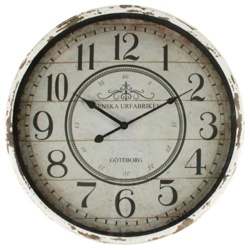Väggklocka - Vintage White - Ø51 - www.frokenfraken.se
