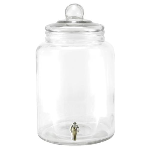 Glasburk med kran - Mässing - 8 L - www.frokenfraken.se