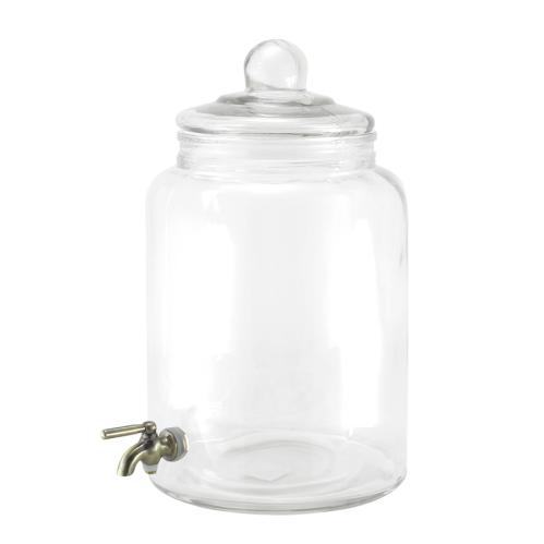 Glasburk med kran - Mässing - 8 L - www.frokenfraken.se