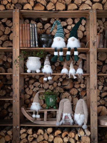 Tomte - Sittande - Brun - 40 cm - www.frokenfraken.se