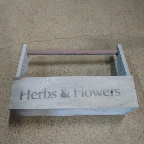 Trälåda - Med fack - Herbs - Antik Grå - 44 x 14 cm - www.frokenfraken.se