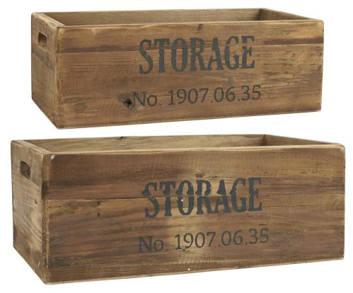 Trälådor - Storage - 2 storlekar - 44 & 49 cm - www.frokenfraken.se