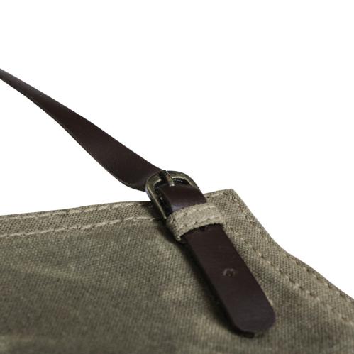 Förkläde - Canvas Läder - Army Green - www.frokenfraken.se