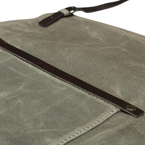 Förkläde - Canvas Läder - Army Green - www.frokenfraken.se