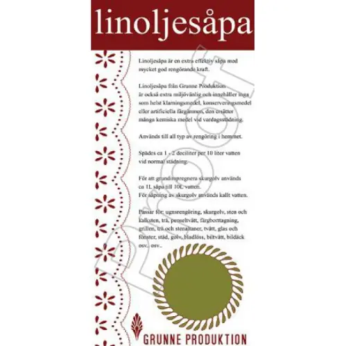 Linoljesåpa 1L - Golvsåpa till skurgolv - Miljövänlig - www.frokenfraken.se