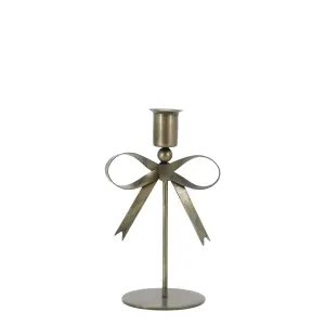 Ljusstake med Rosett - Järn - 18 cm - www.frokenfraken.se