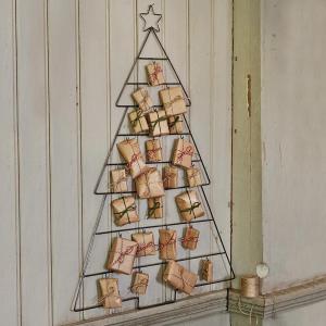 Adventskalender för paket - Julgran med 24 krokar -B65 x H90 cm - www.frokenfraken.se