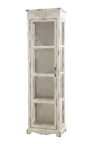 Skåp - Antik Vit - 141 x 40 x 30 cm - www.frokenfraken.se