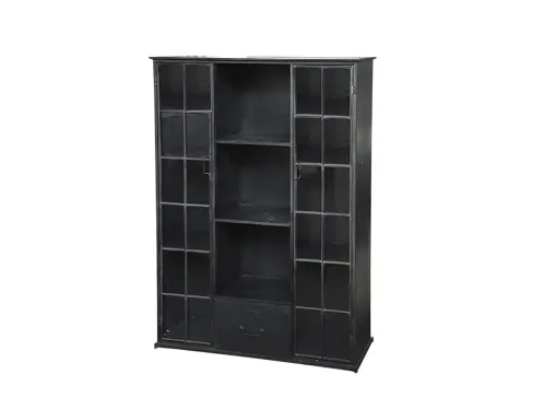 Skåp - Metall Svart - 148,5 x 107 x 36 cm - www.frokenfraken.se