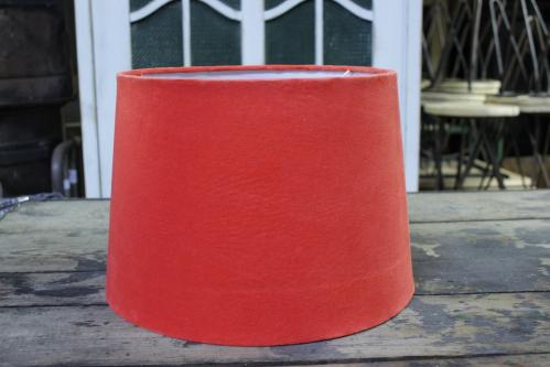 Lampskärm - Sammet Orange - www.frokenfraken.se