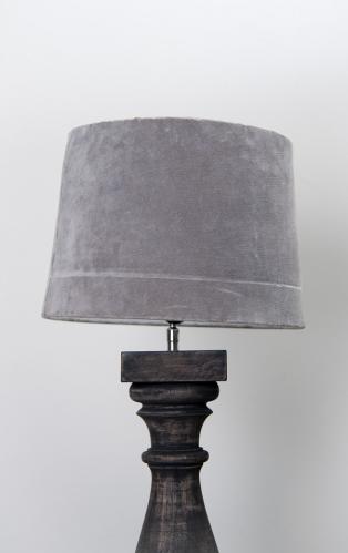 Lampskärm - Sammet Grå - www.frokenfraken.se