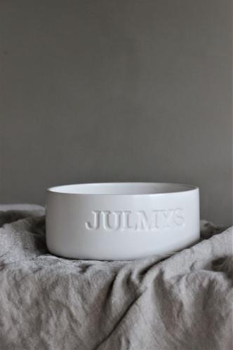 Skål - Julmys - Vit - 19 x 8 cm - www.frokenfraken.se