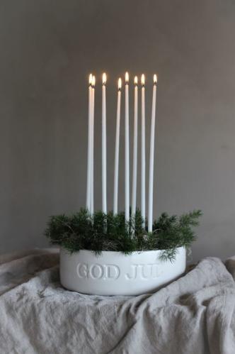 Skål - God Jul - Vit - 24 x 8 cm - www.frokenfraken.se