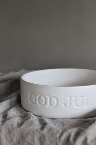 Skål - God Jul - Vit - 24 x 8 cm - www.frokenfraken.se