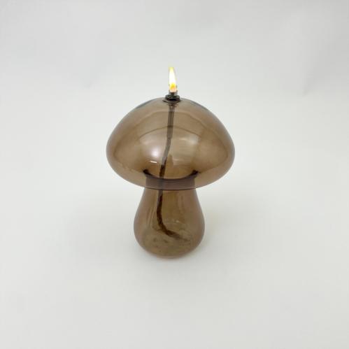 Oljelampa XL - Mushroom - Brun - Ø14 x 18 cm - www.frokenfraken.se