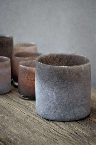 Ljuslykta - Lumiere Coffee Frost - 8,5 x 8 cm - Bidra till Barncancerfonden - www.frokenfraken.se