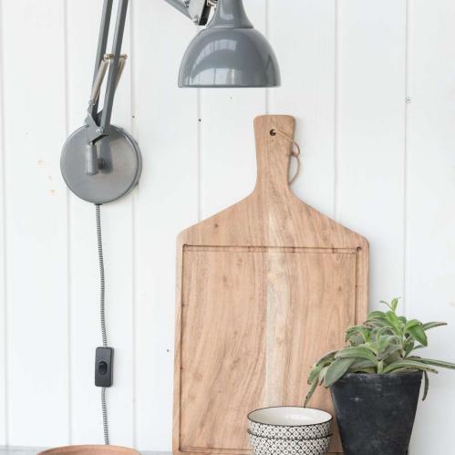 Vägglampa - Arkitekt - Svart med textilsladd - www.frokenfraken.se