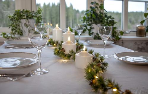 Lärkgirlang med kottar - Belysning - 140cm - www.frokenfraken.se