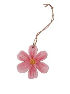 Hänge - Blomma - Ljusrosa - Trä - 7 cm - www.frokenfraken.se
