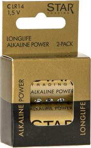 Batteri - 2-pack - C 1,5V - Longlife - www.frokenfraken.se